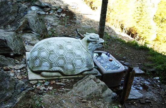 절 앞 산죽 나무숲에서 솟는 쌍용수란 약수샘으로 맑은 물줄기는 산아래 성남마을까지 이어지며 상원계곡을 이루고 있다. 